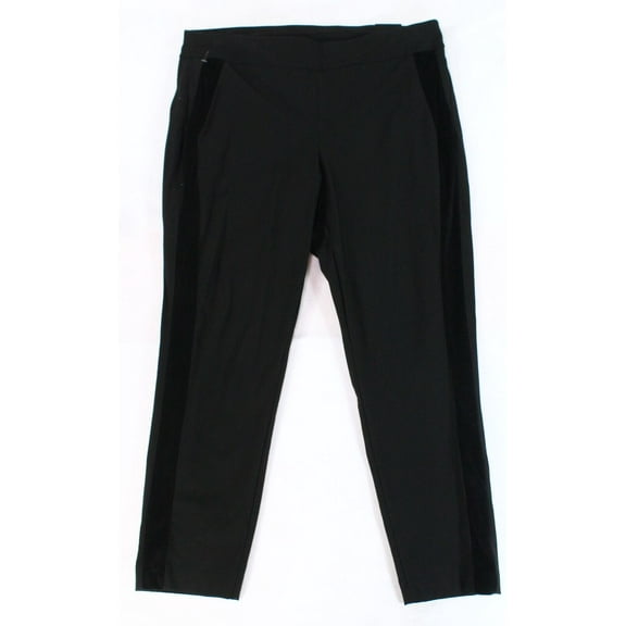Women's Plus Velvet Striped Skinny Pants Stretch 20W