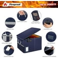 thumbnail image 3 of Fireproof filing cabinet with lock, fireproof file organizer foldable file box filing cabinet with handle for storing letters, legal folders, certificates, 3 of 5
