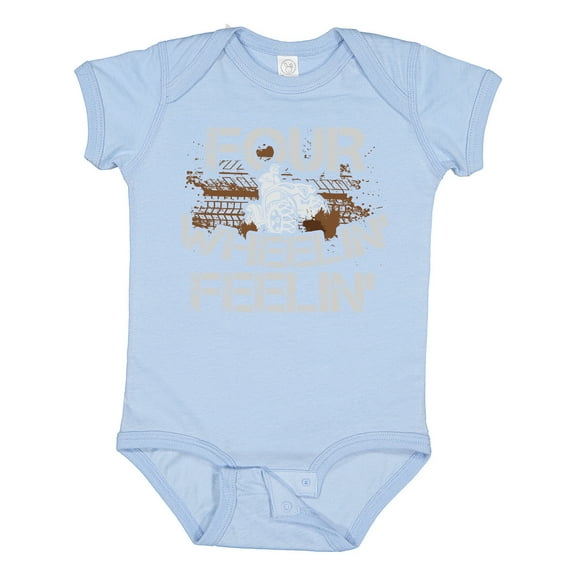 Inktastic Four Wheeling Mudding Activity Boys or Girls Baby Bodysuit