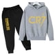thumbnail image 3 of Conjunto de 2 piezas de sudadera y pantalones CR7 de ídolo de fútbol de primavera y otoño para niños, adecuado para deportes, ocio, moda, chándales para niños y niñas, 3 of 5