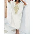 thumbnail image 3 of Bsubseach Long Kaftan Dresses for Women Gold Embroidery Beach Outfits Plus Size Summer Caftan, 3 of 5