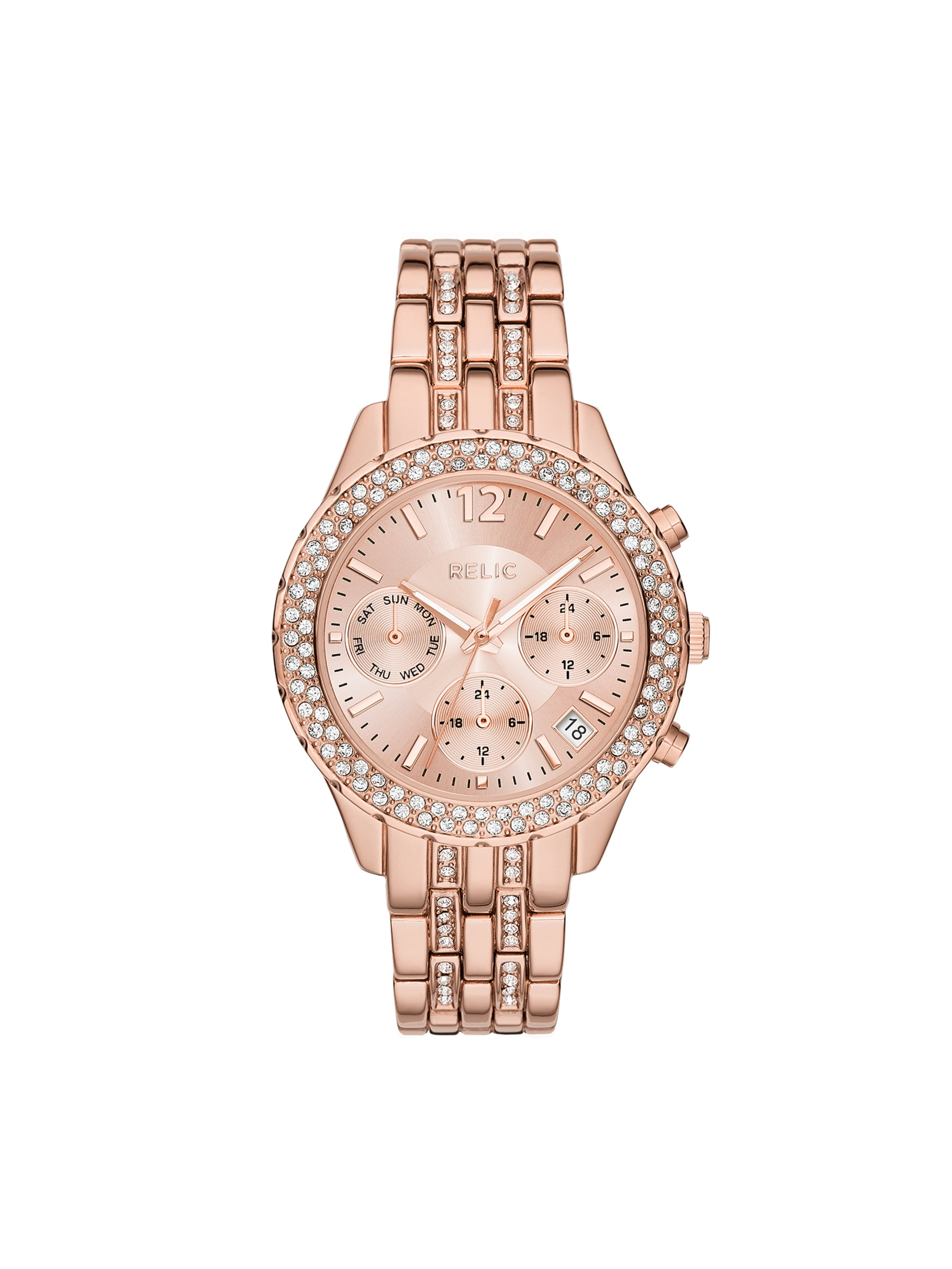 relic rose gold watch