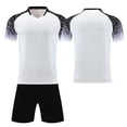 thumbnail image 2 of Custom Football Kit Set for Adult and Child, Name Number Team Logo DIY Family Match Personalized Jersey Shirt Shorts Set, Dad and Son Matching Outfits White M, 2 of 6
