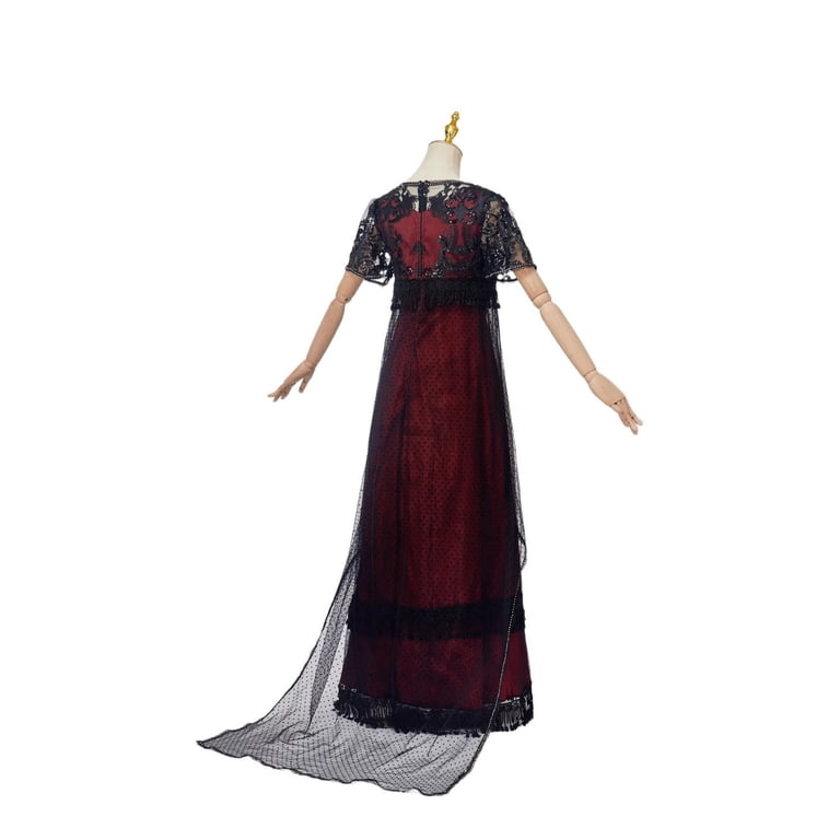Titanic Rose Lace Dress Rose Romantic Evening Gown Dress Regency Long Dress  - Walmart.com