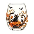 thumbnail image 2 of 2Pcs Halloween Decorations Halloween Stemless Glasses Drinking Glasses 15Oz Pattern Tumbler Cups Pumpkin Printed Flat Glass Halloween Drinkware For Party Fall Glass&Bottle, 2 of 7