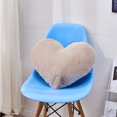 thumbnail image 2 of Imitation Rabbit Hair Heart-shaped Cushion Throw Pillow Cover Case Pillowcase Home Decor, 2 of 8