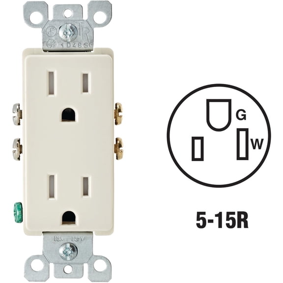 Leviton Decora Tamper Resistant Duplex Outlet - Pack of 2