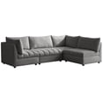 thumbnail image 1 of Meridian Furniture Jacob Sectionnel Modulaire en Velours Gris, 1 of 14