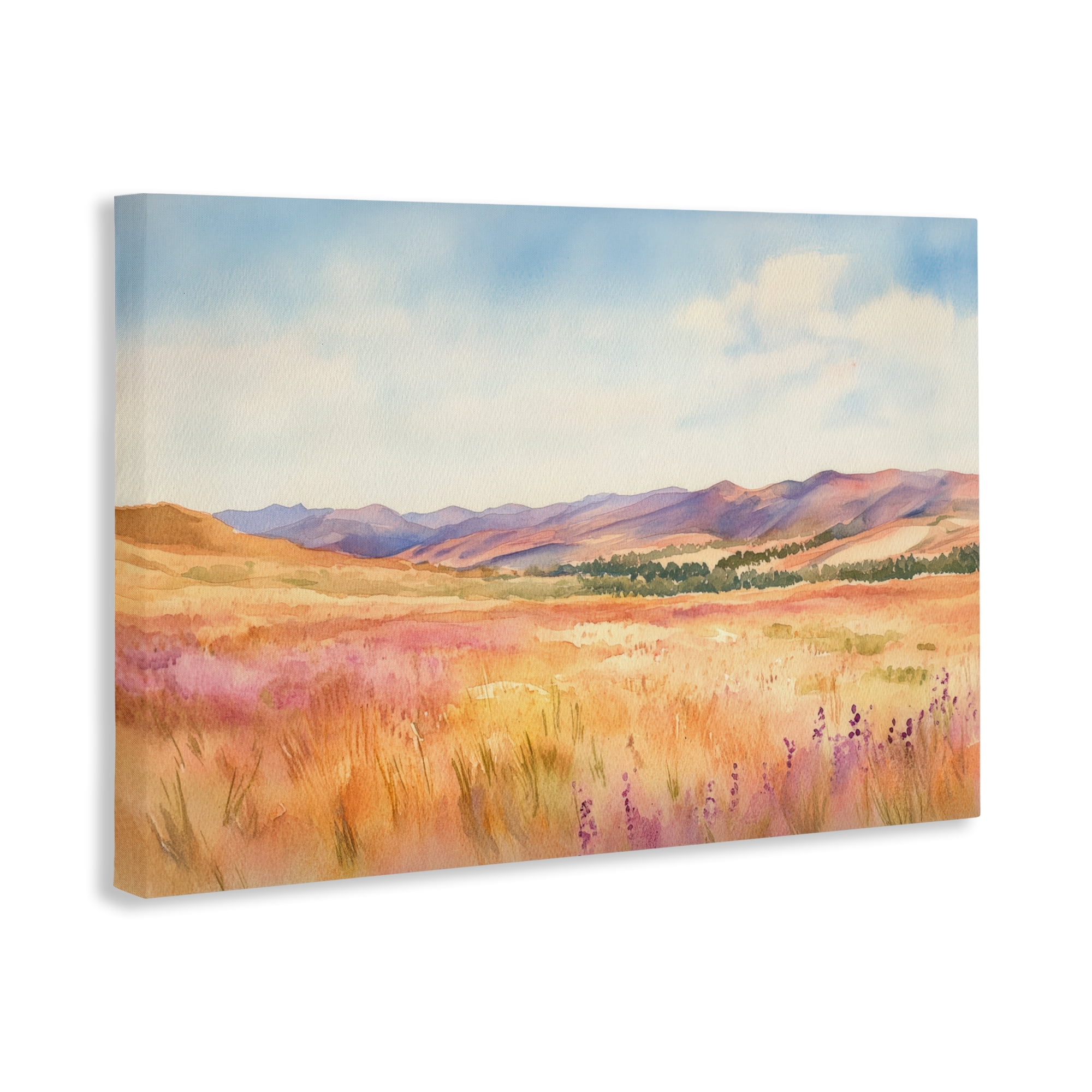 Stupell Industries Pastel Valley Panorama Canvas Wall Art, design by Petal Prints Design