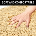 thumbnail image 6 of Chenille Bathroom Rug Mat 32"x20",Thick Soft Absorbent Bath Rugs,Non-Slip Plush Shaggy Bath Mat for Shower Floor,Machine Washable Rugs for Bathroom Decor,Beige, 6 of 7