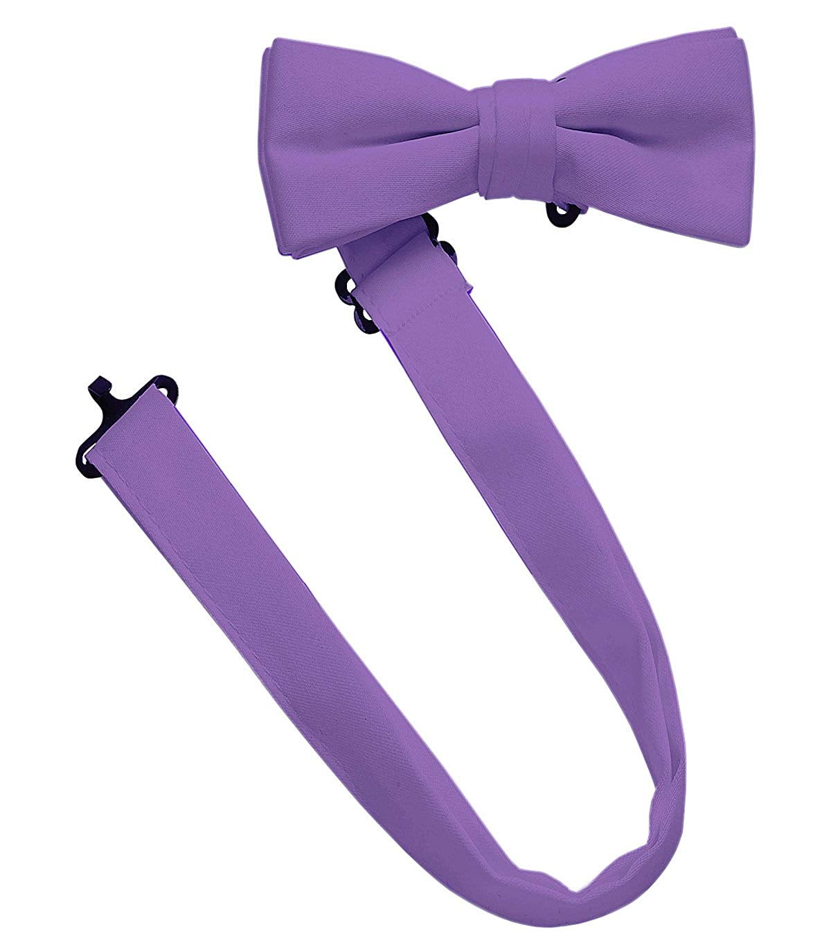 Hold'Em Bow Tie For Mens Boys and Baby Satin look Solid Color Adjustable Pre-tied