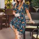 thumbnail image 3 of Balery cute fall fox Vestidos sueltos de manga corta para mujer, vestidos de verano 2025, vestidos casuales de corte A con vuelo., 3 of 6