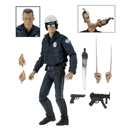 UPC: 0634482519141 | Terminator 2 – 7? Scale Action Figure – Ultimate T-1000 (Motorcycle Cop)