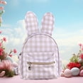 thumbnail image 1 of Yhmxh Home Decor Home Essentials Home Goods Home Accessories Rabbits Schoolbag Portable Mini Elementary Students Shoulder Bag Fresh Checkered Storage Backpacks Nylon School Bages, 1 of 7