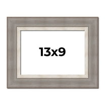 13x9 Frame Grey Real Wood Picture Frame Width 2.75 Inches | Interior Frame Depth 0.5 Inches | Linus