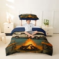 thumbnail image 2 of Catabedysis 3D Modern Camper Twin Duvet Cover,Campfire Print Twin Bedding For Boys,Multicolor,Navy Blue Reversible,2pcs,1 Duvet Cover and 1 Pillowcase, 2 of 6