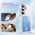 thumbnail image 3 of Decase Transparent Wallet Case for Samsung Galaxy S25,Wallet Case with Card Holder Kickstand Card Holder Clear Hard+PC Soft TPU Hybrid Shockproof Cover for Samsung Galaxy S25 Phone Case,Clear, 3 of 7
