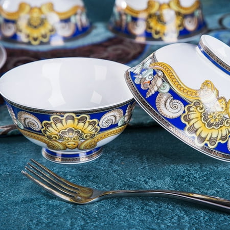 

Livesture Chinese Style Enamel Bowl And Tableware Set A