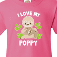 thumbnail image 4 of Inktastic Cute Sloth I Love My Poppy with Green Leaves Youth T-Shirt, 4 of 5