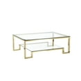 thumbnail image 3 of American Home Classic Laurence Metal and Glass Coffee Table in High Polish Gold, 3 of 11