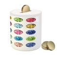 thumbnail image 3 of Diamond Piggy Bank, Round Oval Gems Diamonds Emerald Supreme Sublime Worth World Design Girls Print, Ceramic Coin Bank Money Box for Cash Saving, 3.6" X 3.2", Multicolor, by Ambesonne, 3 of 4