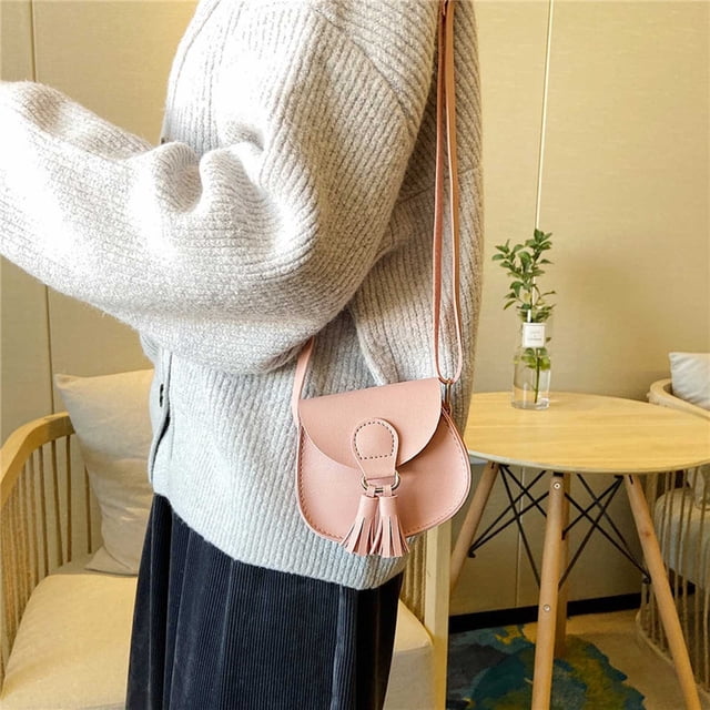 TopLLC Sacoches Bandoulière pour Femmes Sac d'Été Classique Femme Sac à Épaule Ronde à Pampilles Sac à Main Femme Sac Bébé Femme Sacoche pour Dames
