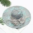 thumbnail image 2 of Clearance! Fdelink Women's Organza Fascinator Bridal Tea Party Wedding Hat Fashion Hat (Blue), 2 of 3