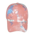 thumbnail image 2 of Toptie Tie Dye Ponytail Baseball Cap for Women Criss Cross Messy High Bun Dye Ponytail Hat-Pink, 2 of 7