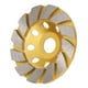 thumbnail image 4 of Muela abrasiva de hormigón de 4 pulgadas, disco de pulido de copa de diamante de 12 segmentos de alta resistencia Turbo Row, 4 of 14
