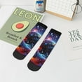 thumbnail image 7 of Pofeuu Outer Space Floating Numbers And Letters Print 30cm Socks, Adult Running Hiking Socks for Youth and Adult, 7 of 7