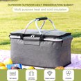 Zhuitw Folding Picnic Basket Outdoor BBQ Travel Camp Storage Box