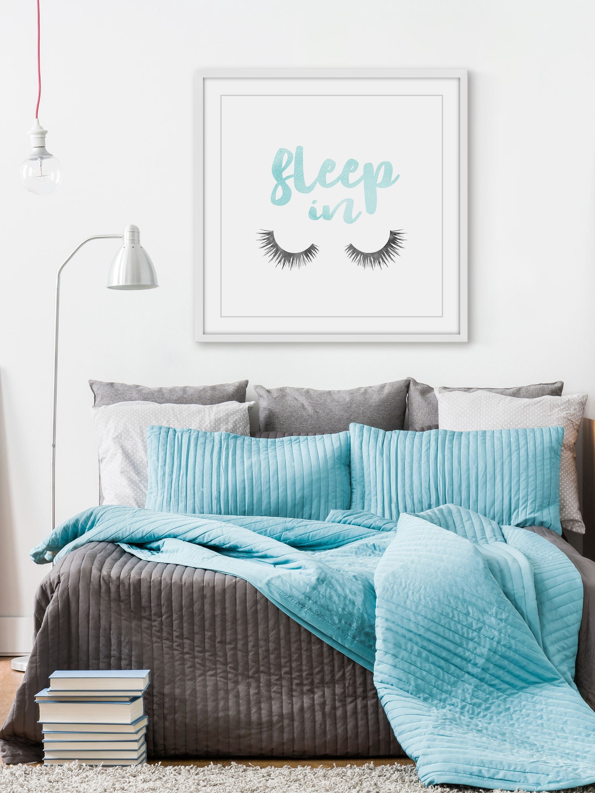 "Pillow Sleep in Blue" Framed Painting Print