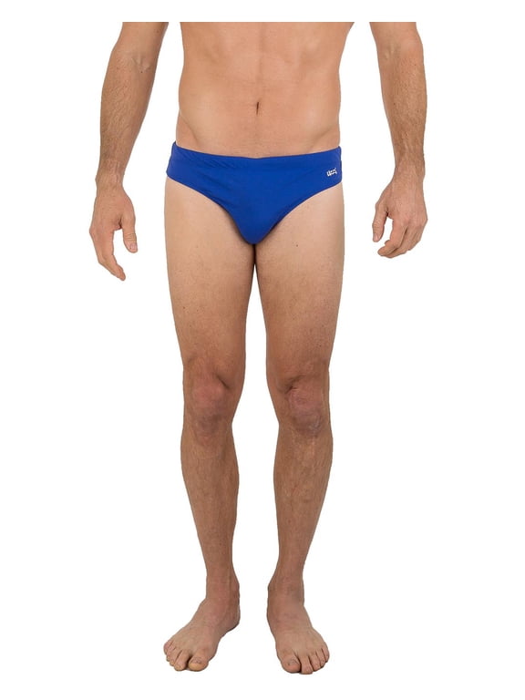 Mens Brief Swimwear Colored Swim Suit Beachwear, Royal Blue, Size: Medium