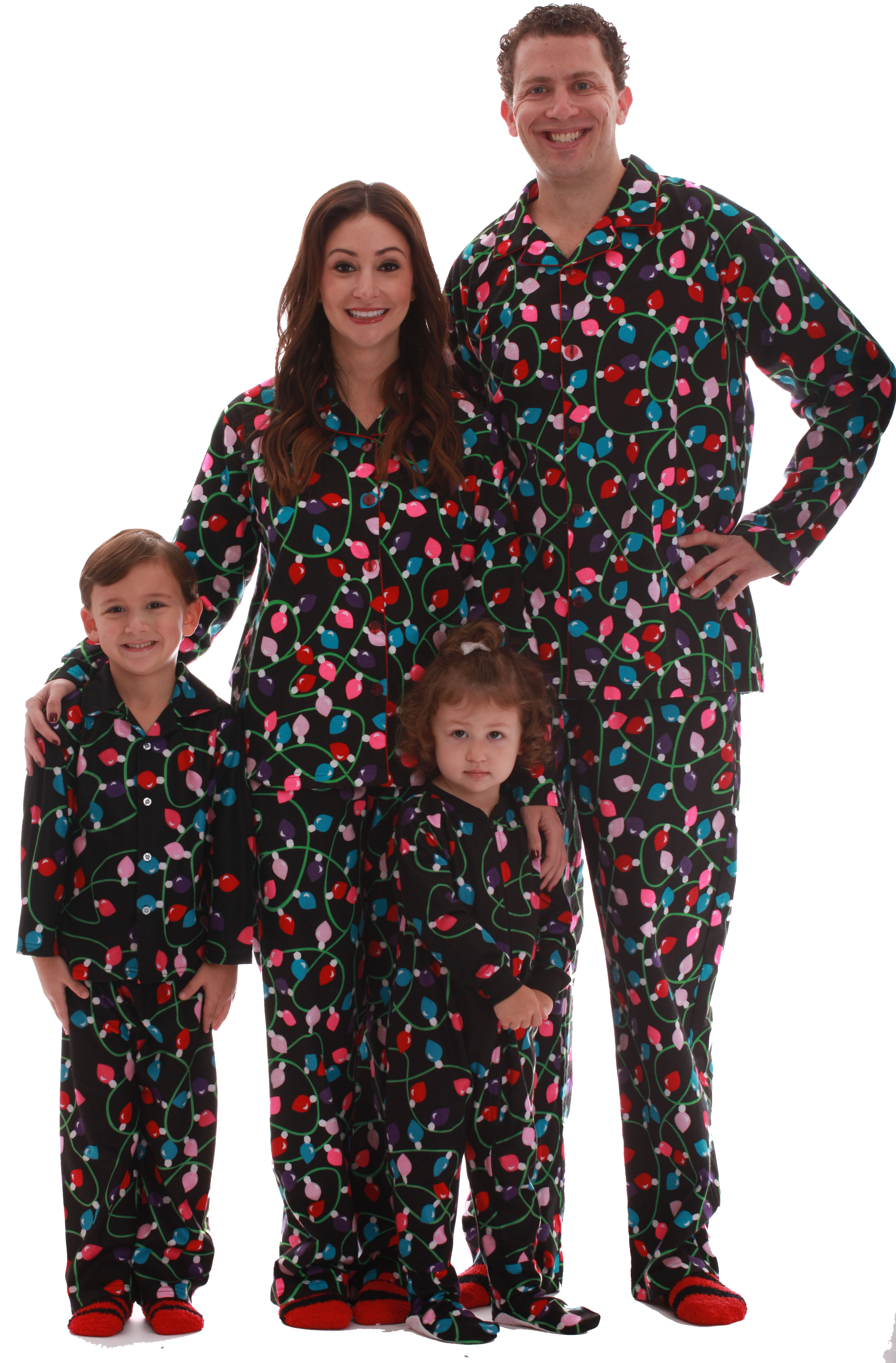 Matching Christmas Pajamas Set for Family Women Men Kids,Lets Get Lit Printed Pjs for Boys Girls