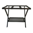 thumbnail image 2 of Solid Bamboo Folding Luggage Rack Brushed Black, 2 of 5