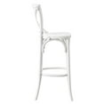 thumbnail image 5 of Bar Stool Chair Barstool, White, Wood, Pub Cafe Bistro Dining Kitchen Hospitality Restaurant, Modern Contemporary HB33833, 5 of 11