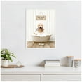thumbnail image 3 of Kate and Laurel Golden Retriever in Hot Bath Framed Canvas Wall Art by Amy Peterson 18 x 24 Sylvie White, Whimsical, Animals, Humor Art for Wall Decor, Living Room, Bedroom, 3 of 8