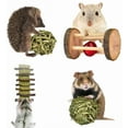 thumbnail image 4 of 12 Pack Hamster Chew Toys, Natural Wooden Roller Teeth Care Molar Toy for Rabbits Bird Rabbits Hamster Gerbil, 4 of 6