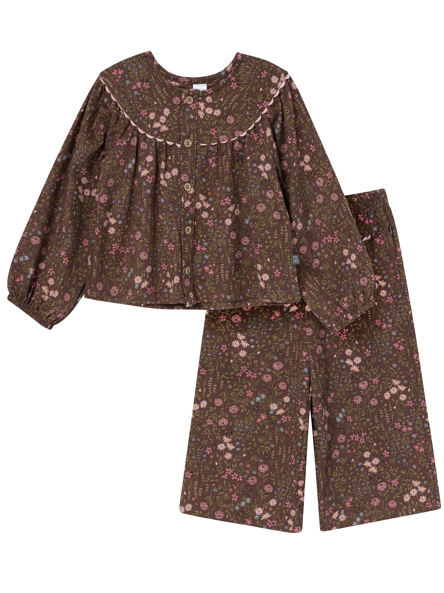 Modern Moments by Gerber Toddler Girl Ric Rac Top and Pant Set, 2-Piece, Sizes 12 Months - 5T