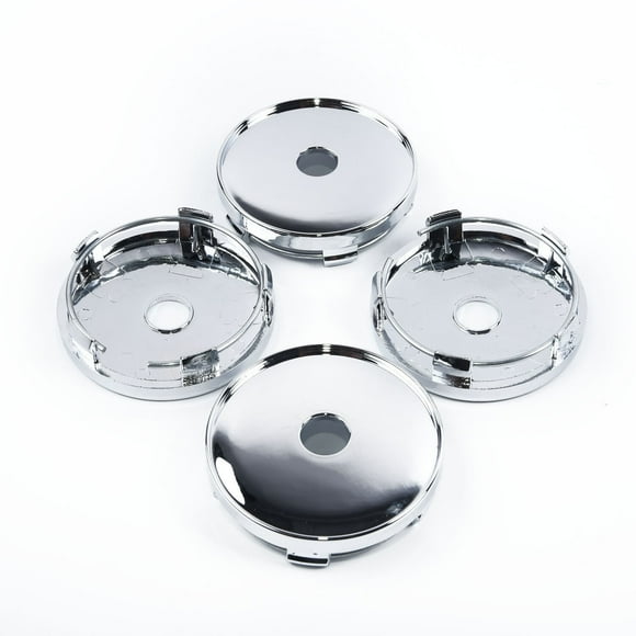 Chrome Car Center Cap Wheel Tyre Rim Hub Cap Cover Universal For Cars.(silver)(4pcs)