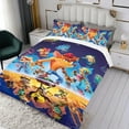 thumbnail image 3 of Crash Bandicoot Conjunto de sábanas temático, trío de piezas, cómodo y amigable con la piel, diseño único, regalo de decoración para el hogar para familiares, amigos y fans, 90 cm * 190 cm, 3 of 6