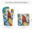 thumbnail image 2 of Hawaiian Style Oven Mitts And Pot Holders Sets of 4 Oven Gloves Set Potholders for Kitchen Cooking Baking Grilling Anti Scald Hot Pads And Heat Resistant, 2 of 6