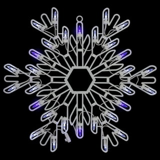 Snowflake Décor w/ 128 Blue and 256 White LED Motion Lights