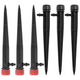 thumbnail image 1 of Sistema de riego de 8 agujeros ajustable de 360 ??grados, kit de riego por goteo de microflujo, conector de goteros de riego de flujo de agua para (6 piezas, rojo + negro), 1 of 2