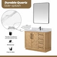 thumbnail image 4 of Vinnova Design Jakarta 42" Freestanding Single Bath Vanity in Oak Weathering Light Brown, 4 of 20