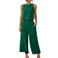 thumbnail image 2 of Cotton Linen Two Piece Sets for Women 2024 Wide Leg Two Piece Pants Set Casual Tank Tops Two Piece Outfits Summer Lounge Set, Limited Time, 2 of 6