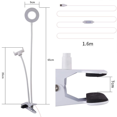thumbnail image 3 of Desiderio Ring Light avec Support pour Cellulaire pour Diffusion en Direct/maquillage, Éclairage de Caméra LED avec Bras Flexibles Compatible avec Tous les Modèles iPhone et Téléphones Android, Blanc, 3 of 5