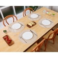 thumbnail image 4 of Juego de 4 manteles redondos trenzados SHACOS para mesa de comedor, color beige, 4 of 9