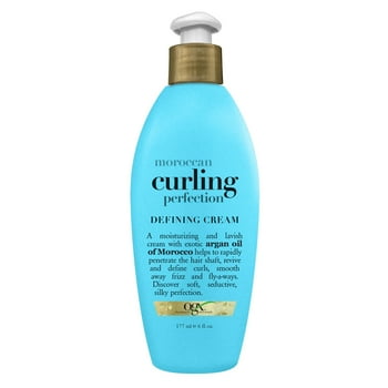 OGX Morocco Curling Perfection Moisturizing Hair Styling Cream with Argan Oil, 6 fl oz