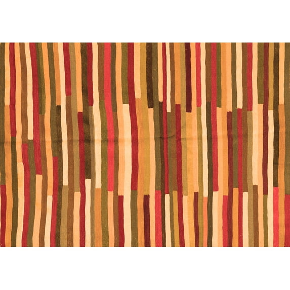 Ahgly Company Indoor Rectangle Southwestern Orange Country Area Rugs, 4' x 6'
